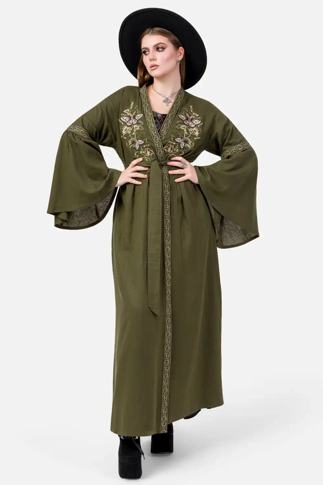 DARK BOTANY KIMONO MAXI
