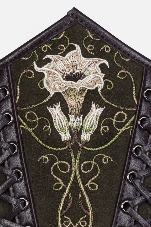 DARK BOTANY pasek gorsetowy z daturą