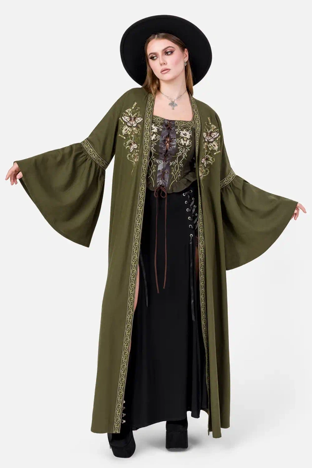 DARK BOTANY KIMONO MAXI