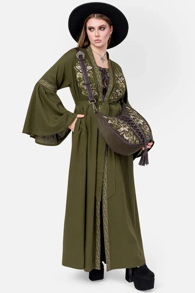 DARK BOTANY KIMONO MAXI