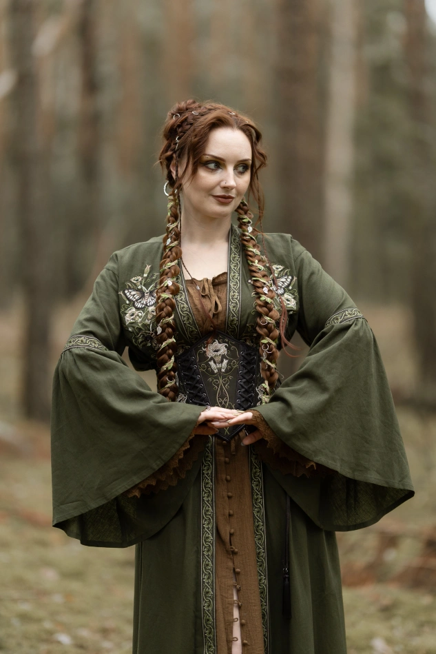 DARK BOTANY KIMONO MAXI