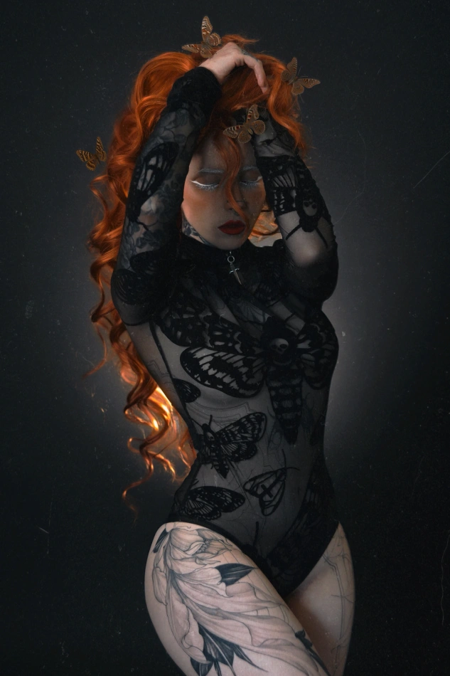 Death's head Hawkmoth mesh bodysuit