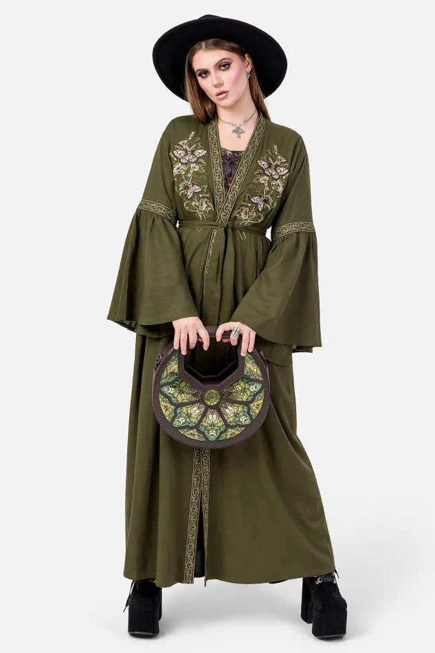 DARK BOTANY KIMONO MAXI
