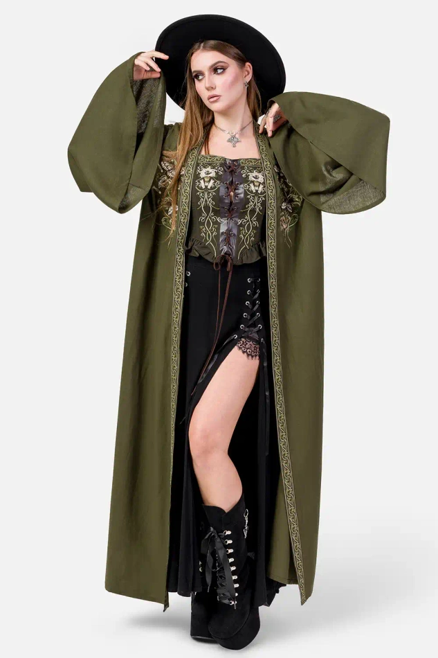 DARK BOTANY KIMONO MAXI