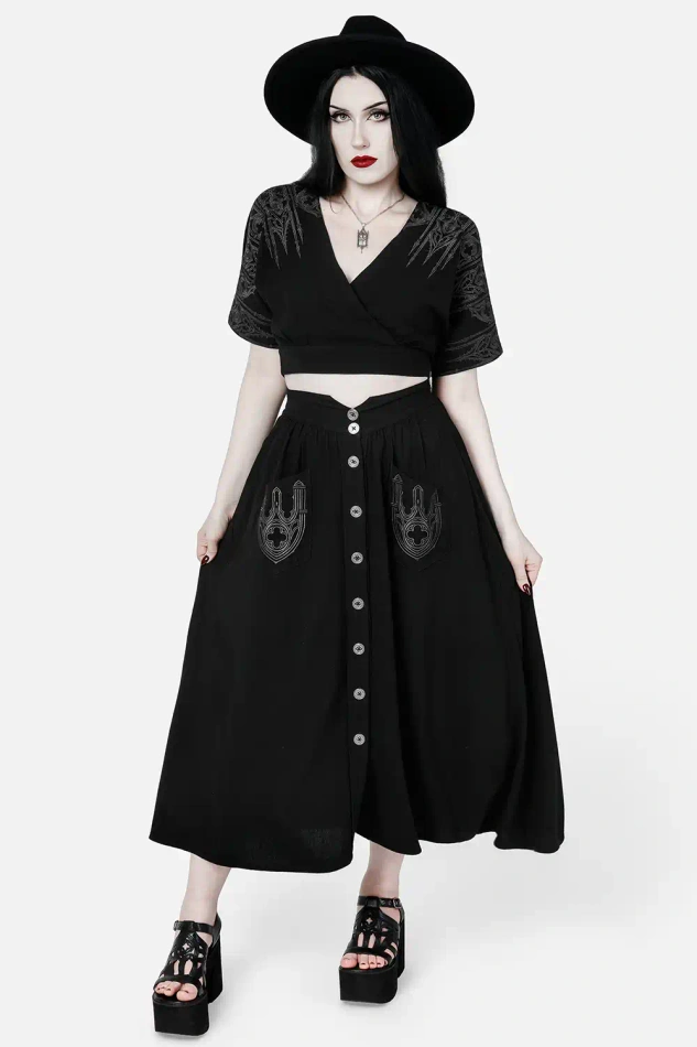 REQUIEM MOCK-WRAP BLOUSE