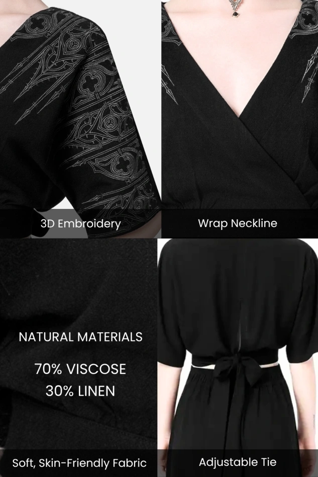 REQUIEM MOCK-WRAP BLOUSE