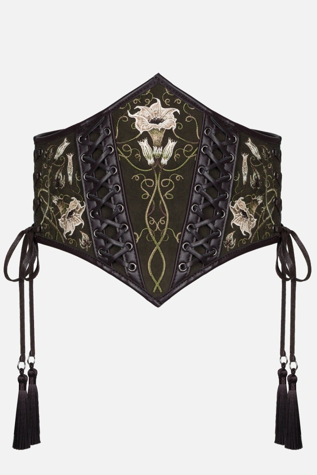 DARK BOTANY pasek gorsetowy z daturą